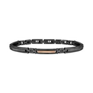 【送料無料】ジュエリー・アクセサリー セクターメンズブレスレットブラックスチールbracciale sector uomo saft26 acciaio nero