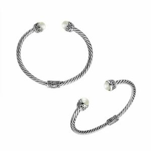 【送料無料】ジュエリー・アクセサリー スターリングシルバーブレスレットウィズパールズbracciale in argento sterling con perle ab1054pew