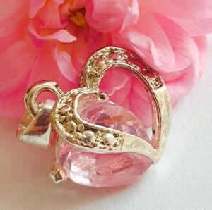 【送料無料】ジュエリー・アクセサリー ハートペンダントスターリングシルバーピンクストーンheart pendantsterling silver 925 with pink stone