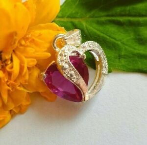 【送料無料】ジュエリー・アクセサリー ハートペンダントスターリングシルバーheart pendantsterling silver 925 with purple stone