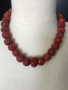 【貨物輸送無料】宝飾品・佩び物 アンシアンコリアーアンペルルドコレールancien collier en perle de corail