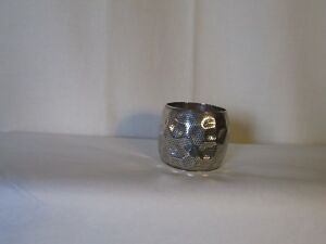 【貨物輸送無料】宝飾品・佩び物 ガスブレスレットシルバーメタルハマードbraccialetto bracciale gas metallo argentato martellato intagliato