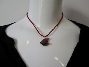 【貨物輸送無料】宝飾品・佩び物 コリアーペンデンティフポワソンラリックフランスアンクリスタルアベックボイテcollier pendentif poisson lalique france en cristal avec boite