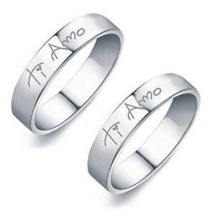 【貨物輸送無料】宝飾品・佩び物 カスタムシルバーリングアイラブユーfedine personalizzate インチ argento 925 ti amo