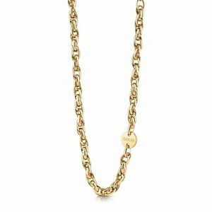 【貨物輸送無料】宝飾品・佩び物 ゴールドトーンチェーンリアクションネックレスcollana di reazione a catena di toni doro guess ubn29039
