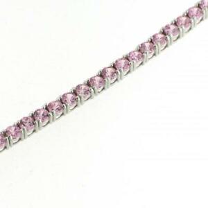 【貨物輸送無料】宝飾品・佩び物 テニスブレスレットリアルシルバーブライトルビーピンクジョーズincredibile bracciale tennis vero argento brillanti rubino rosa 4 griffe 3 粍
