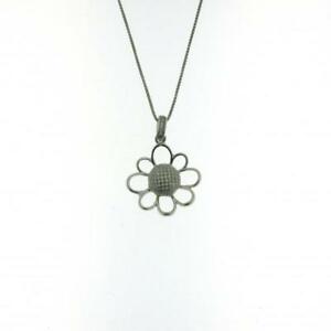 【貨物輸送無料】宝飾品・佩び物 デイジーペンダントソリッドシルバーマイクロセッティングincredibile pendente margherita argento massiccio 925 microsetting