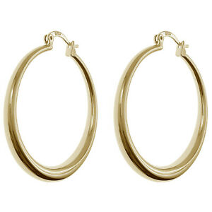 【送料無料】ジュエリー・アクセサリー ブークレドロイユクレオールズプラケフェムboucles doreilles creoles 4 cm plaque or 750000 femme