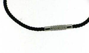 【貨物輸送無料】宝飾品・佩び物 ブレスレットジルコナトリアルシルバーインサートmoderno bracciale cotone nero alta qualita inserto zirconato vero argento 925