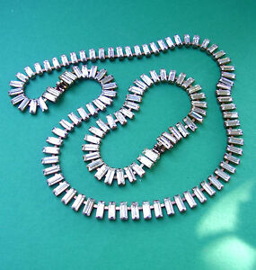 【貨物輸送無料】宝飾品・佩び物 ネックレスブレスレットストラスバシェット1065  collana e braccialetto strass bacchette