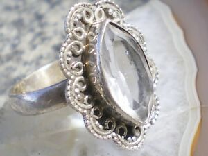 【貨物輸送無料】宝飾品・佩び物 ボーグマジーククリスタルドクアルツアルジャンブレジルサイズbague magique cristal de quartz  amp; argent  bresil  21 cts   size us 6 12