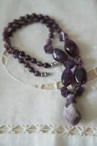 【送料無料】ジュエリー・アクセサリー コリアーアメティステオーテンティクフェイトメインラッシーヌフcollier amethyste authentique fait main russie neuf