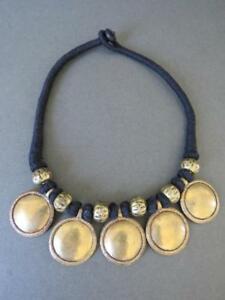 【貨物輸送無料】宝飾品・佩び物 ヴィンテージモダニズムブラスチョーカーネックレスvintage modernist collana girocollo インチ ottone