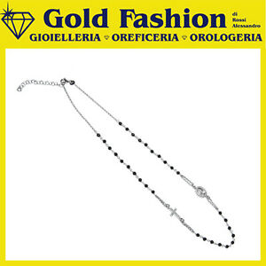【貨物輸送無料】宝飾品・佩び物 チットロザリオジルコンイタリアrosario インチ argento tit 925  con croce e zirconi  thy italy  ro20