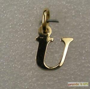 【貨物輸送無料】宝飾品・佩び物 イエローゴールドペンダントブロックiniziale ciondolo oro giallo 18 kt stampatello 10841u