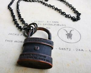 【貨物輸送無料】宝飾品・佩び物 オールセインツスピタルフィールズロックネックレスペンダントallsaints spitalfields lucchetto collana ciondolo molto raro di tutti i santi industriale
