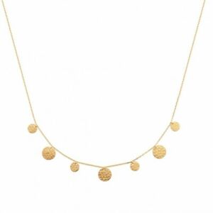 【貨物輸送無料】宝飾品・佩び物 コリアーアンプラケセルクルパスティーユマルテレcollier en plaque or cercles pastilles martelees