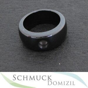 【貨物輸送無料】宝飾品・佩び物 メラノセラミックリングブラックmelanomagnetic anello di ceramica  10 mmnerotg 54 nuovo