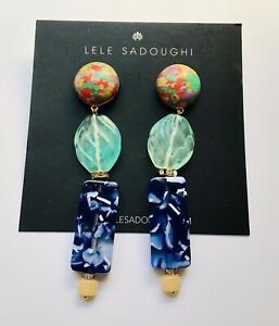 【貨物輸送無料】宝飾品・佩び物 レレサドウビードイヤリングlele sadoughi bead orecchini su carta