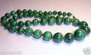 【送料無料】ジュエリー・アクセサリー グリーンマラカイトネックレスビーズビーズアフリカマラカイトネックレスgenuine verde malachite collana graduato perline perline collana malakite africana