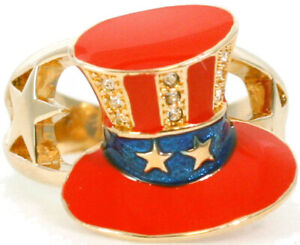 【貨物輸送無料】宝飾品・佩び物 ゴールドメッキアンクルサムノーマンリングハットgold plated lo zio sams cappello anello ari d norman