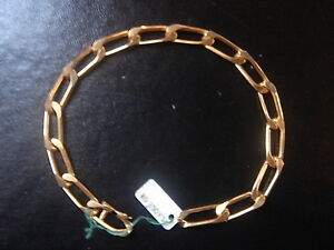 【貨物輸送無料】宝飾品・佩び物 ヴィンテージブレスレットゴールドプレートmolto bel braccialetto vintage 1970 placca oro 15 grs nuovo   old 205 糎