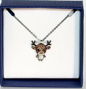 【貨物輸送無料】宝飾品・佩び物 スワロフスキーペンダントパッキング?swarovski ciondolo cervo deer nuovo con imballaggio ? 89