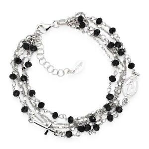 【貨物輸送無料】宝飾品・佩び物 クロスマドンナシルバーマルチブレスレットmulti bracciale donna amen インチ argento 925 con croce e madonna  brmf