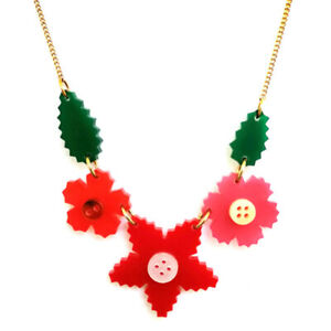 【貨物輸送無料】宝飾品・佩び物 タティデバインクラフトレッドフラワーネックレスtatty devine craft collana di fiori rosso