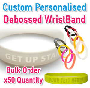 【貨物輸送無料】宝飾品・佩び物 カスタムカスタムシリコーンブレスレットpersonalizzata personalizzato bracciale silicone} x50 pezzi 2mmcrea il tuo