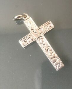 【送料無料】ジュエリー・アクセサリー シルバークロス×womensmens silver cross peso 9g 48mm x 22mm