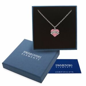 【送料無料】ジュエリー・アクセサリー シルバーネックレススワロフスキーエレムオリジナルハートクリスタルcollana argento swarovski elem originale g4l cristalli cuore maestra insegnante
