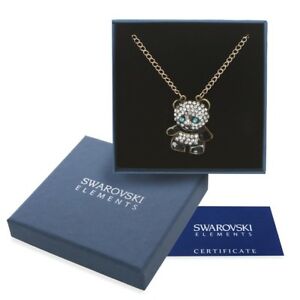 【送料無料】ジュエリー・アクセサリー スワロフスキーオリジナルゴールドネックレスクリスタルラインストーンパンダcollana donna oro swarovski element originale g4l cristalli strass panda regalo