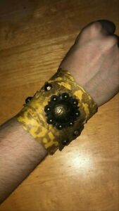 【貨物輸送無料】宝飾品・佩び物 リアルブルフロッグレザーブレスレットハンドメイドvera pelle bull frog bracciale, fatti a mano