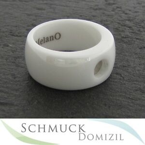 【貨物輸送無料】宝飾品・佩び物 メラノセラミックリングmelanomagnetic anello di ceramica  10 mmbiancotg 50nuovo