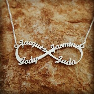【貨物輸送無料】宝飾品・佩び物 ネックレスパーソナライズforever love regalo, tatuaggio infinito collana, 14 nomi per sempre personalizzato 4u