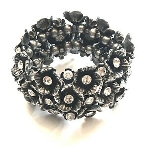 【貨物輸送無料】宝飾品・佩び物 シルバークリスタルブレスレットbracciale cristallo di grandi dimensioni color argento