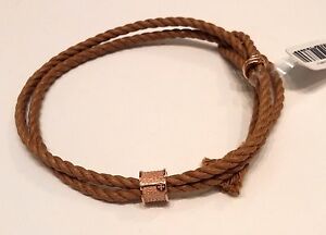 【貨物輸送無料】宝飾品・佩び物 ブレスレットコードタバコtuum bracciale cordoncino tabacco argento dorato giallo rondella padre nostro