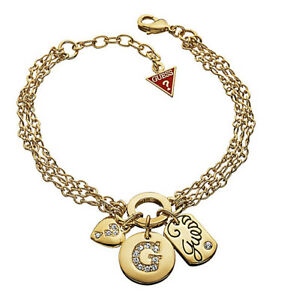 【貨物輸送無料】宝飾品・佩び物 ブレスレットハンドネックレスゴールドメッキguess braccialetto collana mano ubb31008 placcato oro