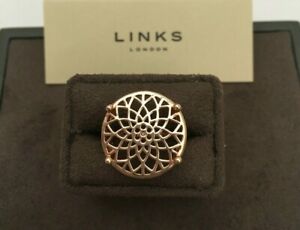 【貨物輸送無料】宝飾品・佩び物 ロンドンタイムレスゴールドコインリング￡大きさ繋がりlinks of london 18コンピュータ断層撮影法 rose oro senza tempo coin anello rrp ￡ 130 dimensione n