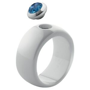 【貨物輸送無料】宝飾品・佩び物 メラノセラミックリングサイズヘッドレスホワイトmelano magnetic anello インチ ceramica di 10 粍 dimensioni 55 bianco lucido senza testa