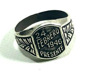【貨物輸送無料】宝飾品・佩び物 アンティークリングシルバーペルドンantico anello インチ 925 argento  jdperdon presidenza  nos ar1962