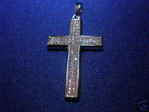 【貨物輸送無料】宝飾品・佩び物 スターリングシルバーパヴェクローチェペンダントargento sterling a pave croce cz ciondolo