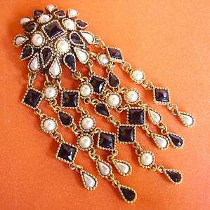 【貨物輸送無料】宝飾品・佩び物 ブローチペンダントレジンドリー1016  satellite  importante broche a pendants resine doree