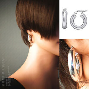 【貨物輸送無料】宝飾品・佩び物 ブークルドロイユクレオールズヌーヴboucles doreilles creoles 25粍 en argent 925  neuves