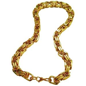 【貨物輸送無料】宝飾品・佩び物 キングチェーンビザンチンチェーンタンクステンレスチェーンゴールド120糎 x 14粍 re catena collana bizantini carri armati catena catena インチ acciaio inox oro