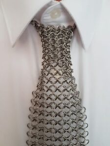 【貨物輸送無料】宝飾品・佩び物 タイチェーンステンレススチールハンドメイドネクタイcravatta tie chainmaille インチ acciaio inox stainless steel handmade