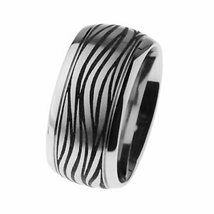 【貨物輸送無料】宝飾品・佩び物 ステンレス鋼輪っかdesign serio anello r500 acciaio inox nero inciso