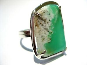 【貨物輸送無料】宝飾品・佩び物 クリソプラスリングクリソプラスリングシルバーanello crisoprasio chrysoprase ring silver