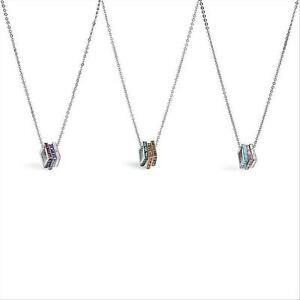 【貨物輸送無料】宝飾品・佩び物 スチールブロスウェイフィロシーネックレスマルチカラーハンギングリングcollana donna acciaio brosway philosphy con 3 anelli pendenti multicolore